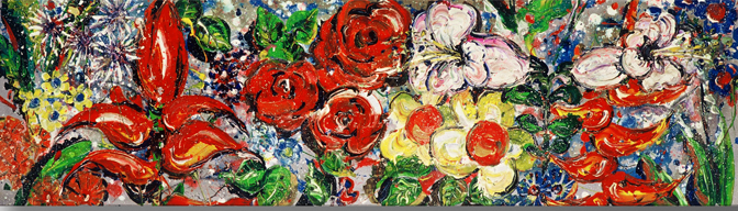 kanvas tablo çiçekler 