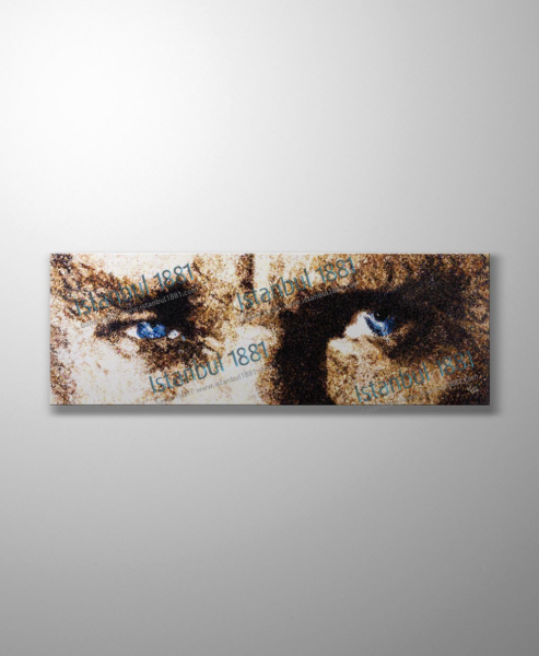 Atatürk Orijinal Tablo - Atatürk'ün Gözleri VI -  Akrilik Tablo - 300cm x 100cm