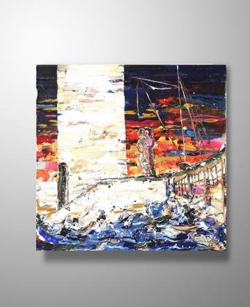 Lovers By The Bosphorus - Orjinal Akrilik Tablo 2014 - 40cm x 40cm