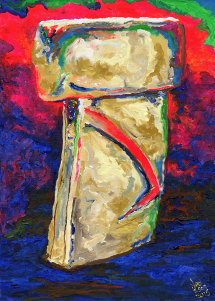 Orijinal Tablo - Göbeklitepe Serisi - Kirlian Colour Field 01 - Ned Pamphilon 50x70 cm