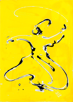 Orijinal Akrilik Tablo - Sarı Derviş - 50cm x 70cm