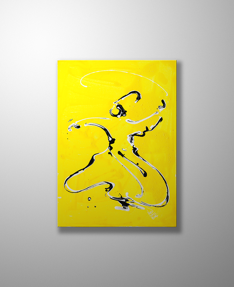 Orijinal Akrilik Tablo - Sarı Derviş - 50cm x 70cm