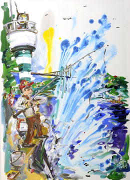 İstanbul Orijinal Tablo - Rumelihisarı Feneri - Akrilik Tablo 2014 - 50cm x 70cm