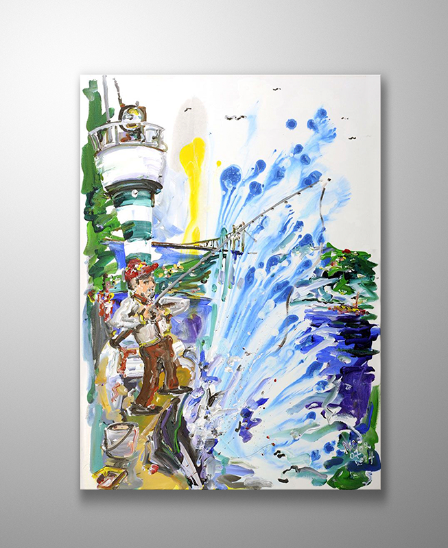 İstanbul Orijinal Tablo - Rumelihisarı Feneri - Akrilik Tablo 2014 - 50cm x 70cm