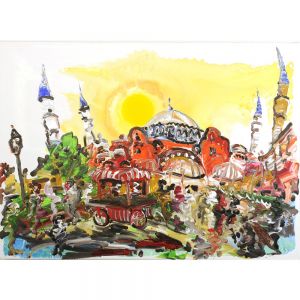 The Big Red Sofi - Orjinal Akrilik Tablo 2014 - 70cm x 50cm