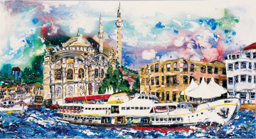 İstanbul Kanvas Tablo - Ortaköy