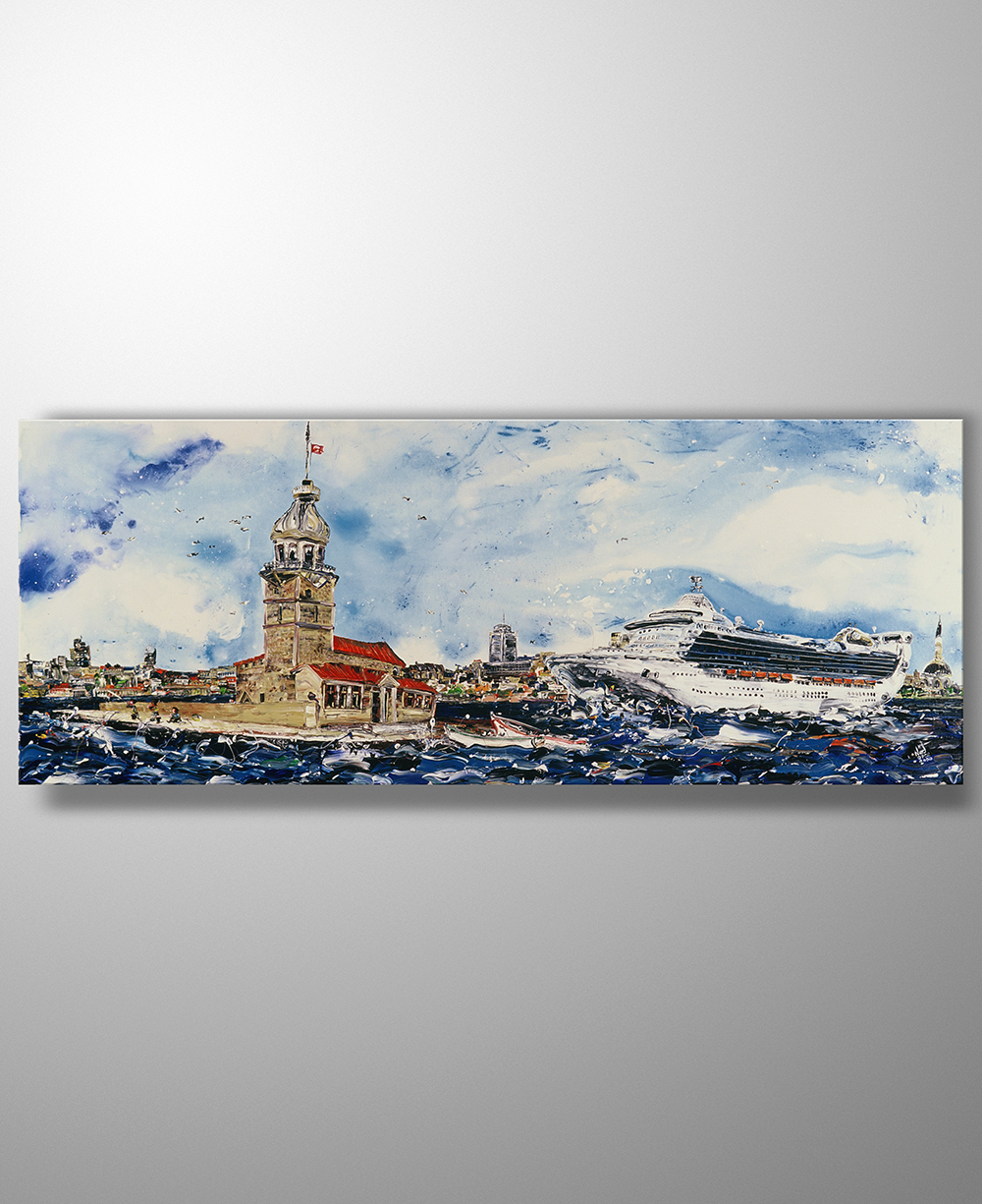 İstanbul Kanvas Tablo - Kız Kulesi 1 (Grand Princess) - 180cm x 70cm