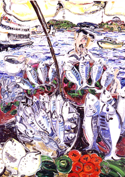 İstanbul Kanvas Tablo - Karakoy Balikcisi