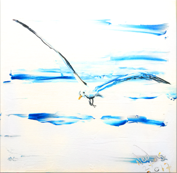 Orijinal Tablo Suadiye Seagull 45x45cm - Ned Pamphilon