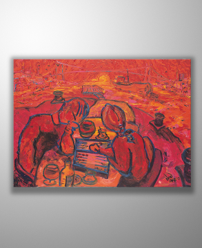 Kanvas Tablo - Tavla in Red