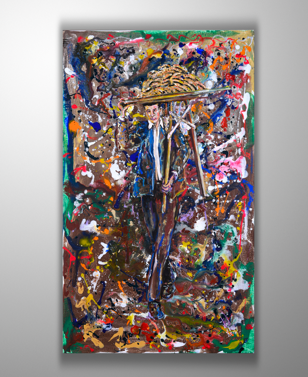 Kanvas Tablo Bread On My Head - Ned Pamphilon