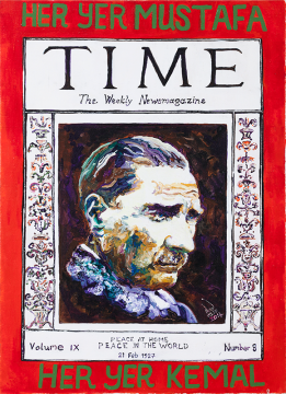 Atatürk Orijinal Tablo -  Atatürk Time Cover 1927 - 50cm x 70cm