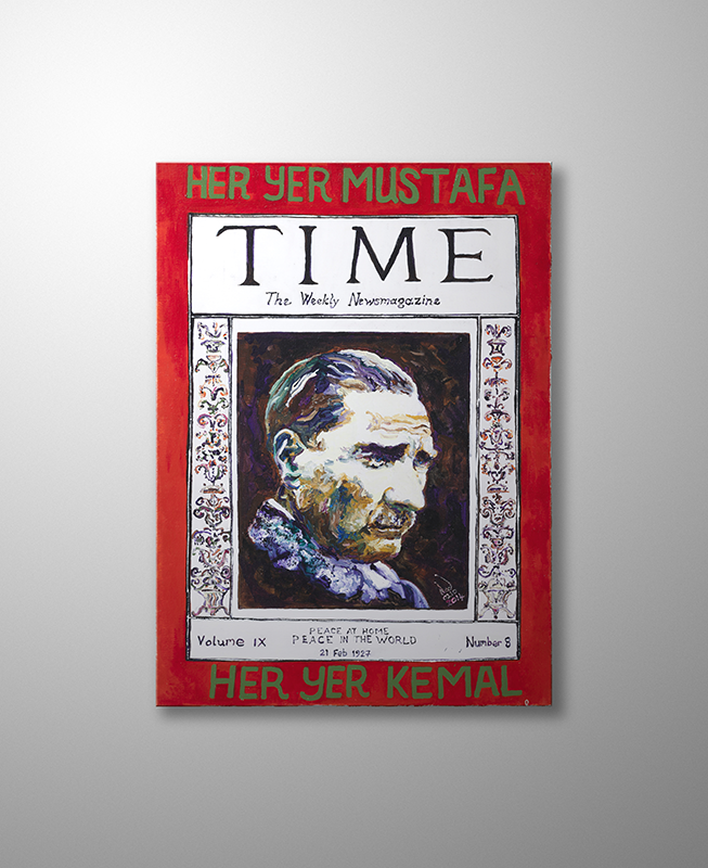 Atatürk Orijinal Tablo -  Atatürk Time Cover 1927 - 50cm x 70cm
