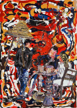 Kanvas Tablo - Nargileci Simitçi 50cm x 70cm