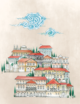 Kanvas Tablo - İstanbul Minyatür / Yalılar  - Taner Alakuş Atölyesi