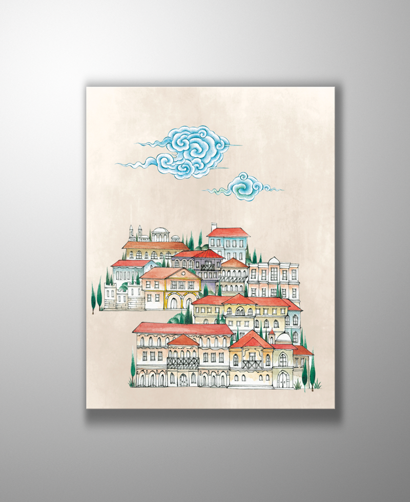 Kanvas Tablo - İstanbul Minyatür / Yalılar  - Taner Alakuş Atölyesi