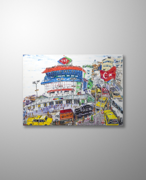İstanbul Orijinal Tablo - Trt Football Stadium - Akrilik Tablo - 70cm x 100cm