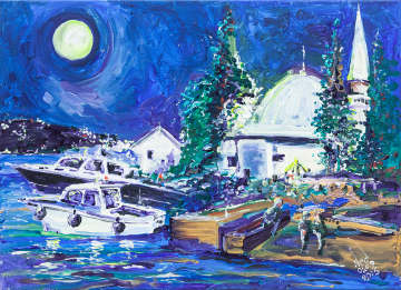 İstanbul Orijinal Tablo - Bebek Full Moon - Akrilik Tablo - 50cm x 70cm
