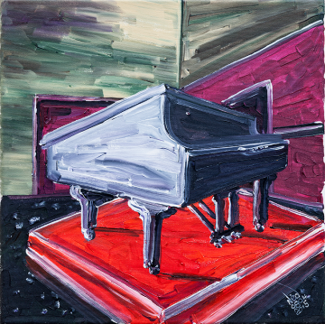 Atatürk OrjinalTablo - Piano From Savarona -  40cm x 40cm