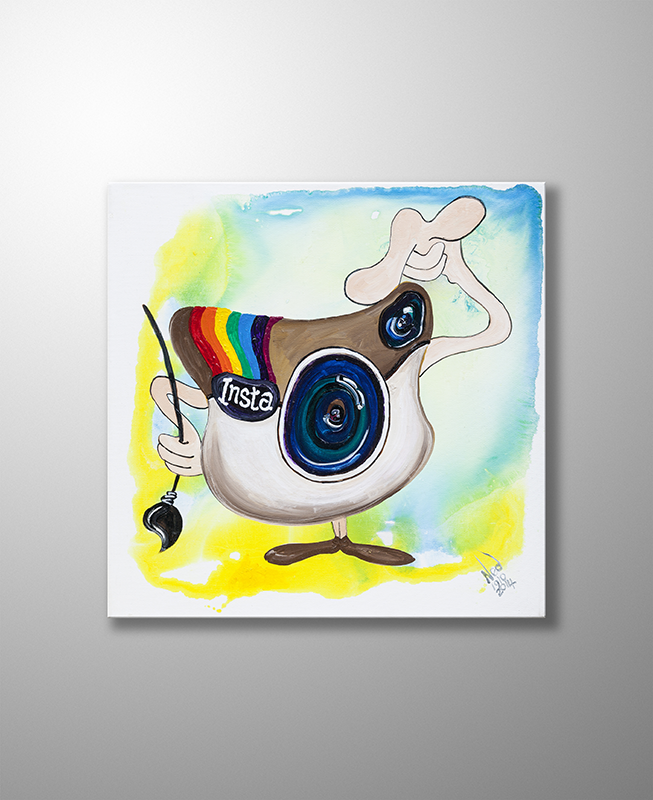 Orijinal Akrilik Tablo -Instagram - 40cm x 40cm