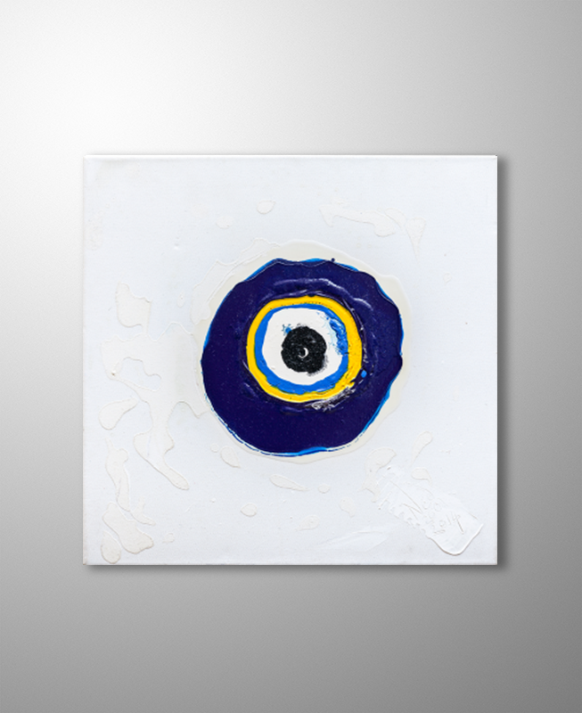 Orijinal Akrilik Tablo - Nazar Boncuğu 412 - 40cm x 40cm