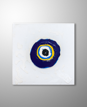 Orijinal Akrilik Tablo - Nazar Boncuğu 412 - 40cm x 40cm