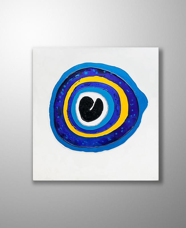 İstanbul Orijinal Tablo - Big Blue Nazar Boncuğu -  Akrilik Tablo - 107cm x 100cm