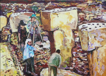 Orijinal Tablo - Göbeklitepe Serisi - Schmidt Directs - Ned Pamphilon 70x50cm