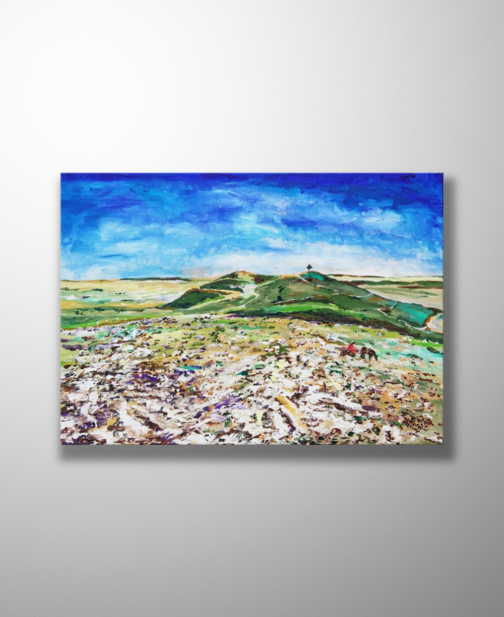 Orijinal Tablo - Göbeklitepe Serisi - Pot Belly Lanscape - Ned Pamphilon 70x50cm