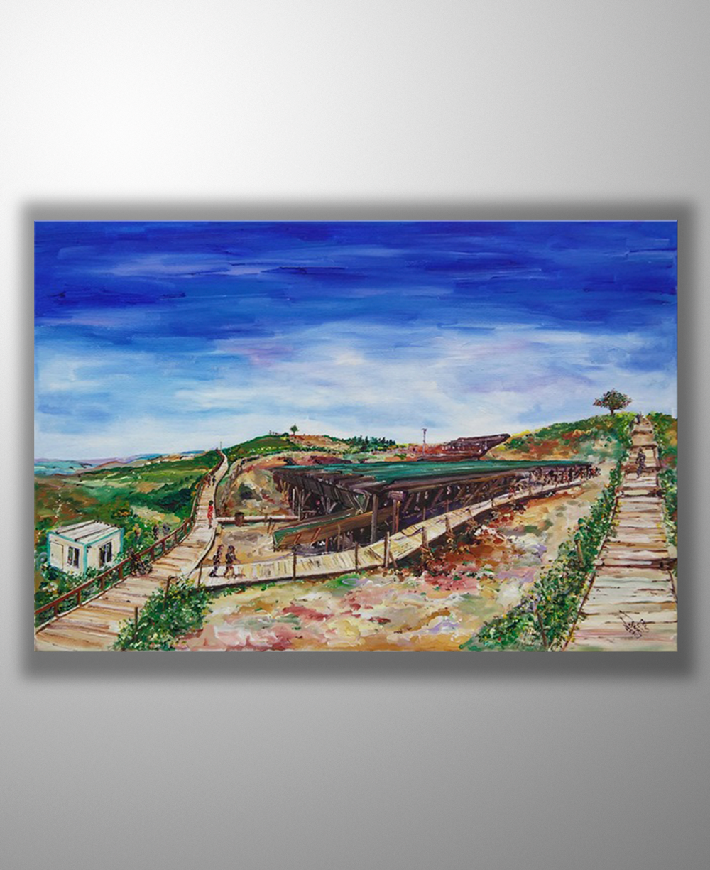 Orijinal Tablo - Göbeklitepe Serisi - Göbeklitepe Under Cover - Ned Pamphilon 92x62cm