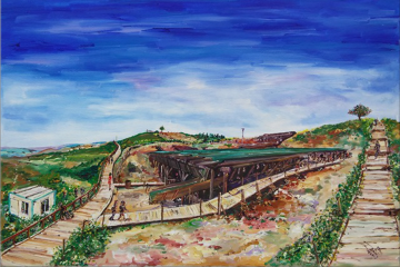 Orijinal Tablo - Göbeklitepe Serisi - Göbeklitepe Under Cover - Ned Pamphilon 92x62cm