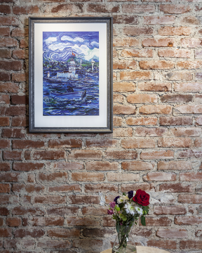 Çerçevesiz Limitli Edisyon - Maviş 48cm x 70cm