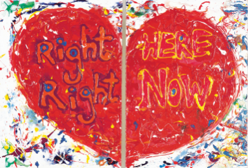 Kanvas Tablo - Right Here Kalp - 70cm x 50cm