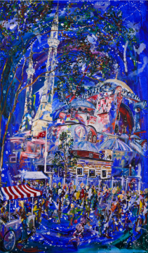 İstanbul Orijinal Tablo - Hagia Sofya Entrance 91x152 cm