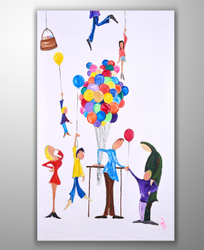 İstanbul Orijinal Tablo - Magic Baloncu 03 152cmx91cm - Akrilik Tablo