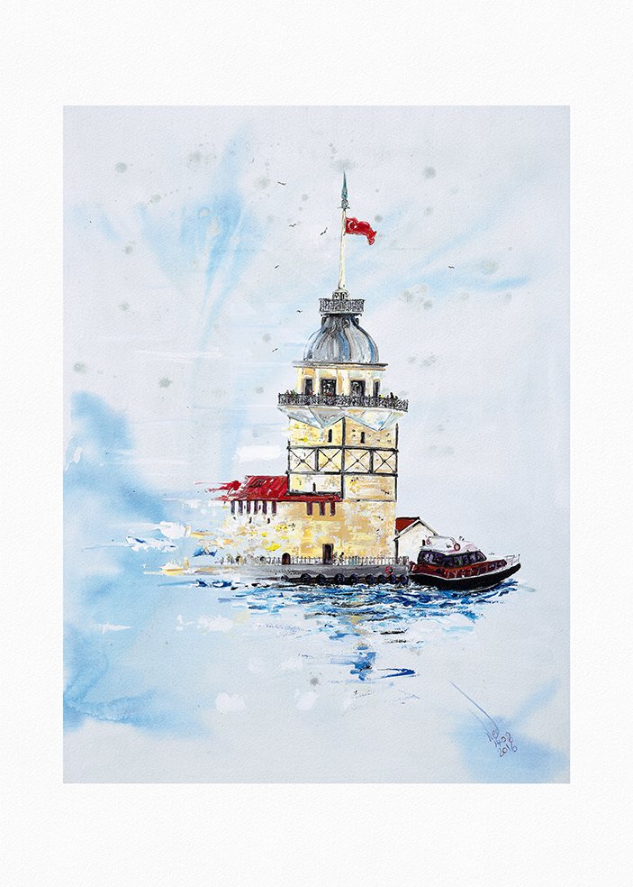 Fine Art Baskı - Kız Kulesi Appears