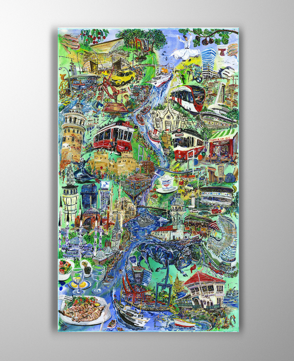 İstanbul Orijinal Tablo - Being Where East Meets West - Akrilik Tablo